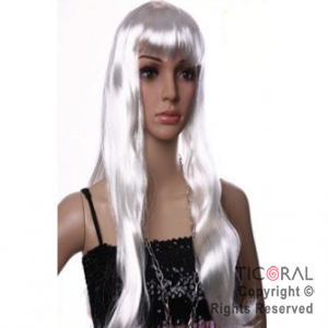 PELUCA LACIA LARGA PLATINADA x 1